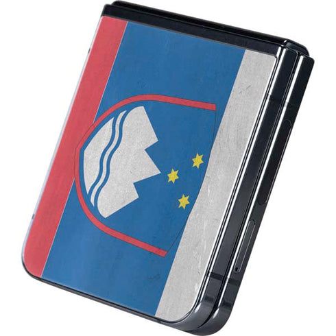 Slovenia Flag Distressed Galaxy Z Flip5 5G Skin